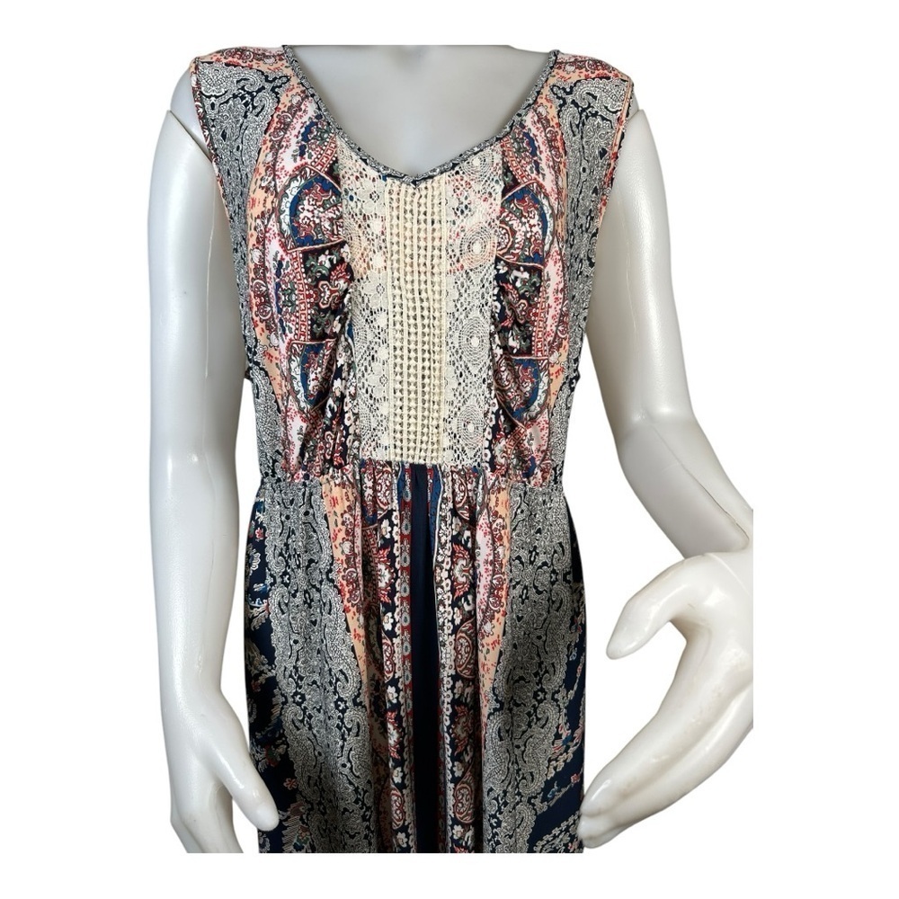 NWT One World Live & Let Live Womens Boho Sleeveless Dress Size XXL flower print - Picture 3 of 15